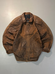 Bomber leather jacket(M/L)