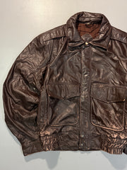 Bomber leather jacket(M/L)