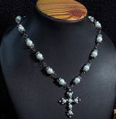 Pearl Cross necklace (exclusive)
