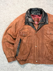 Bomber leather jacket(XL+)