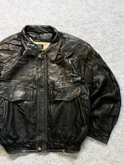 Bomber leather jacket(XL/2XL)