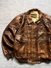 Bomber leather jacket (XL/2XL)