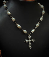 Pearl Cross necklace (exclusive)