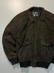 Bomber leather jacket(M/L)