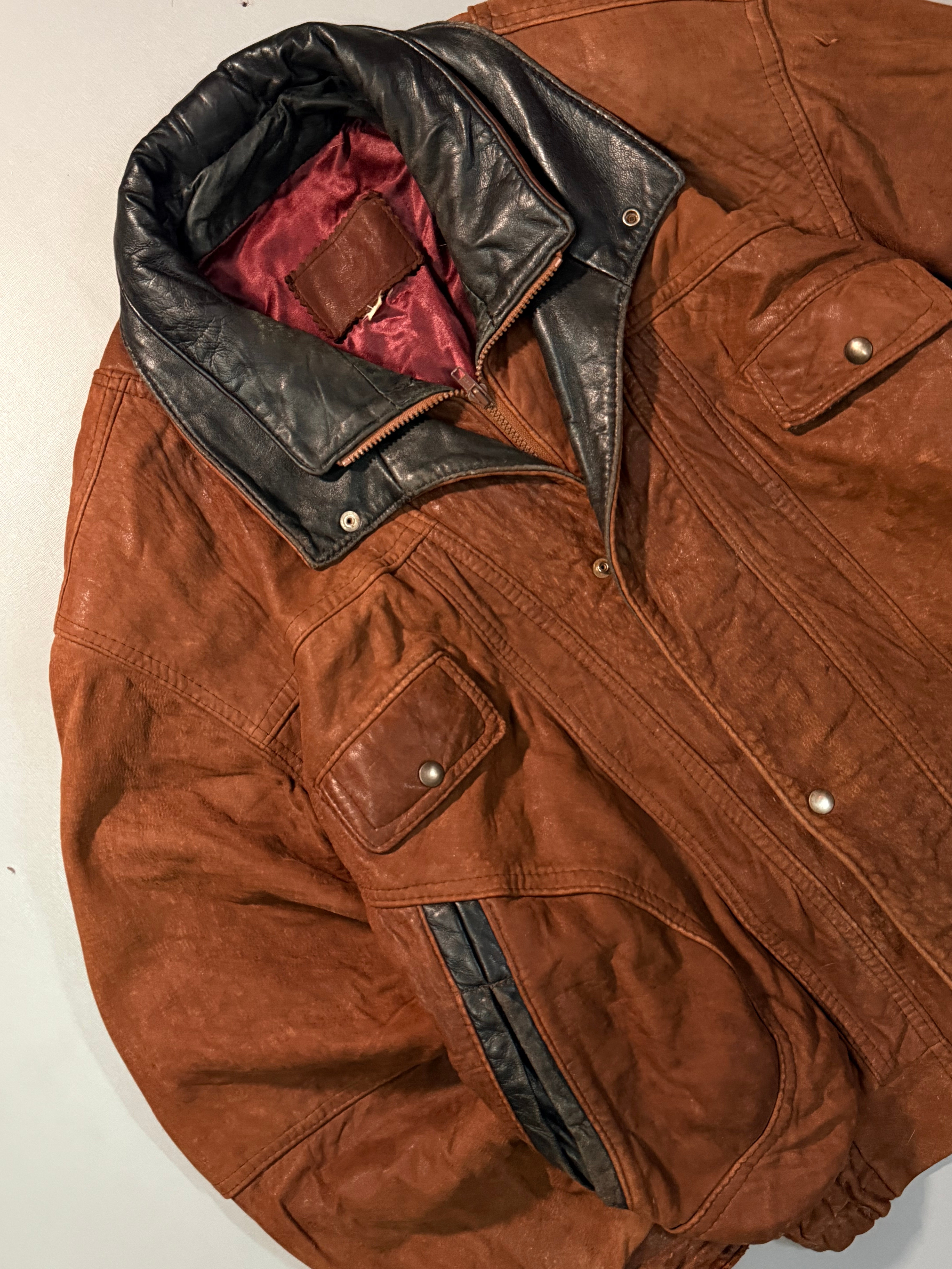 Bomber leather jacket(XL/2XL)