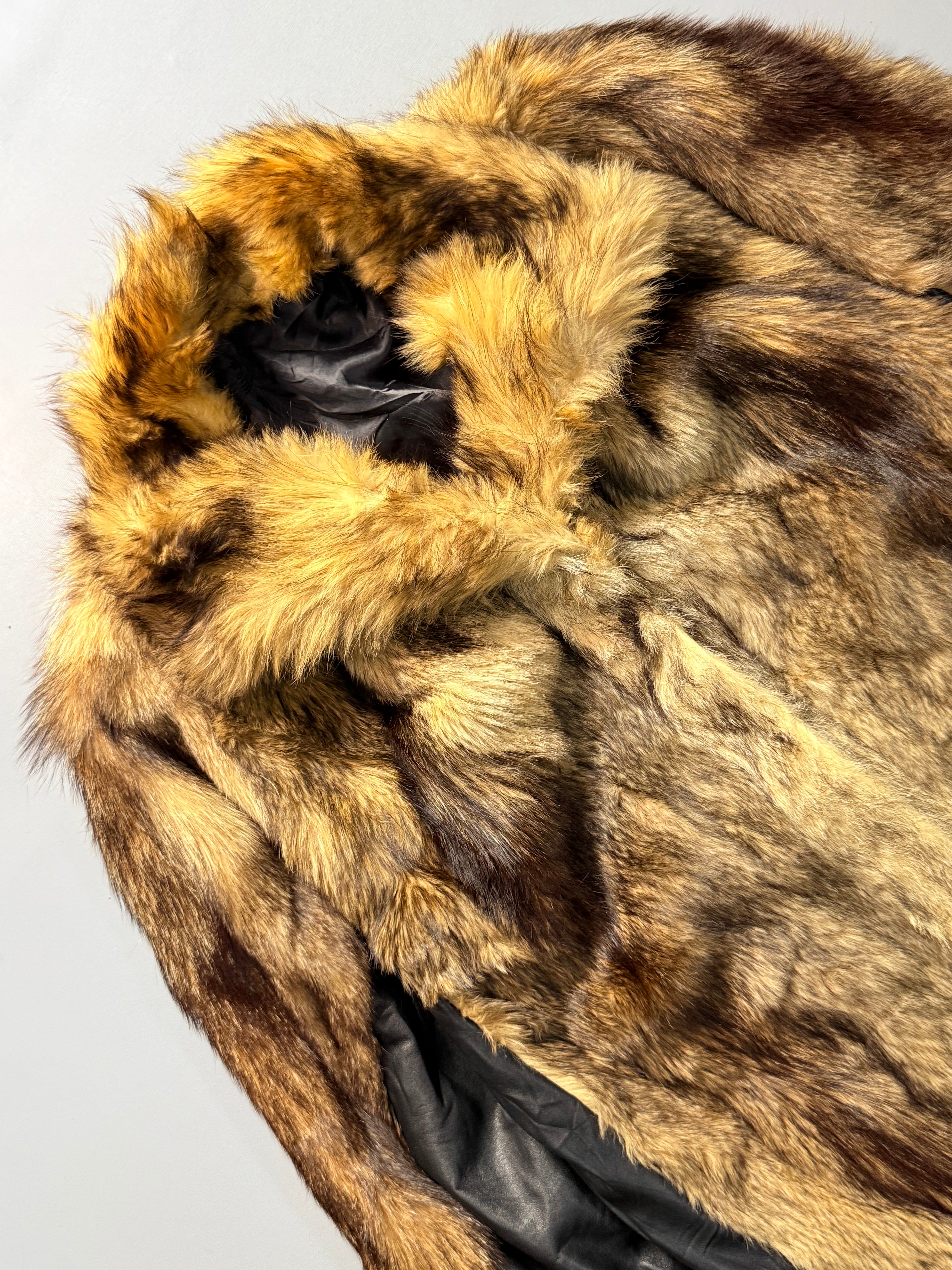 Fur-Leather coat (L/XL)