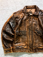 Bomber leather jacket(S/M/L)