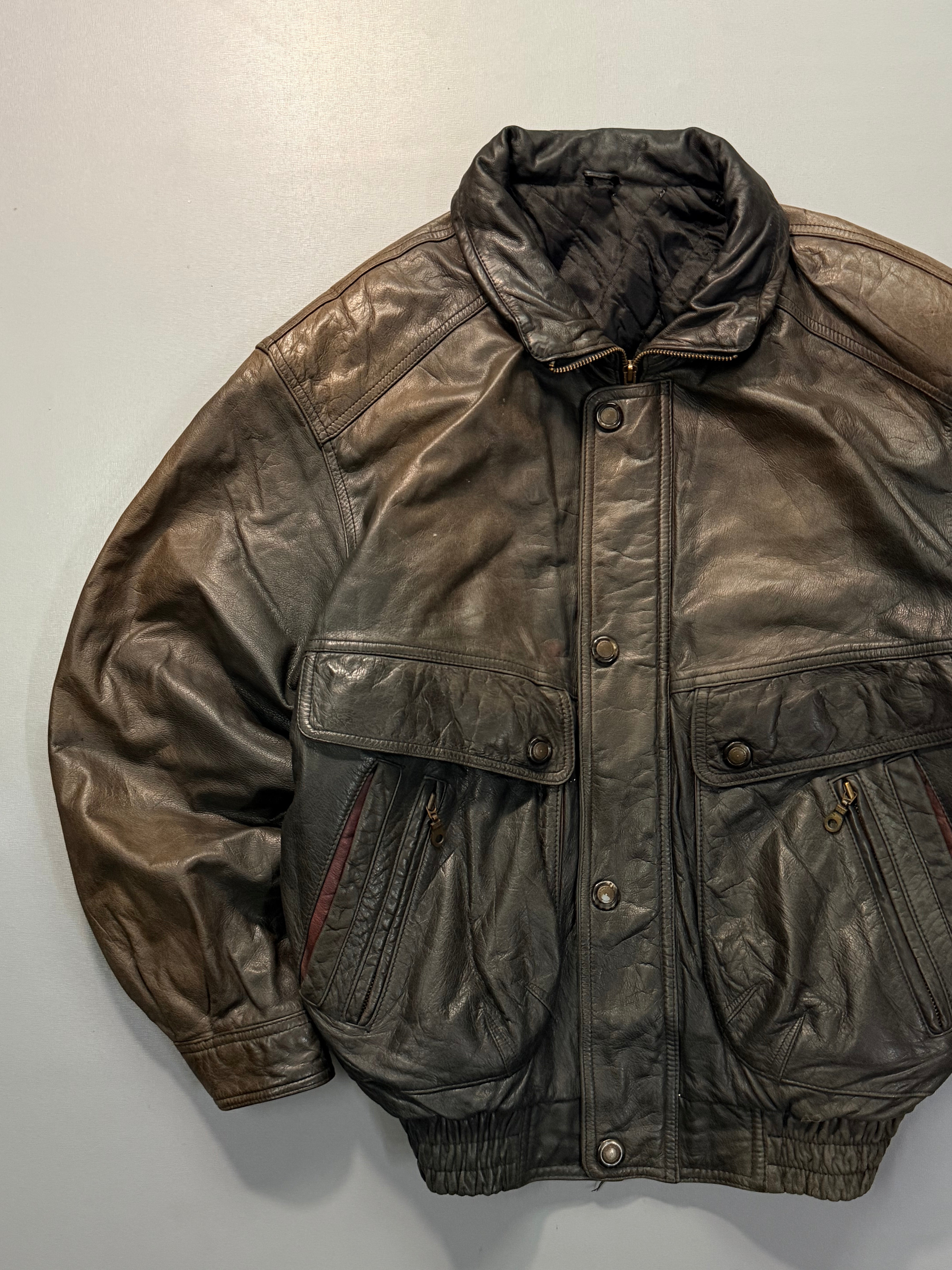 Bomber leather jacket(M/L/XL)