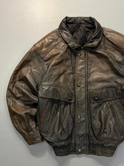 Bomber leather jacket(M/L/XL)