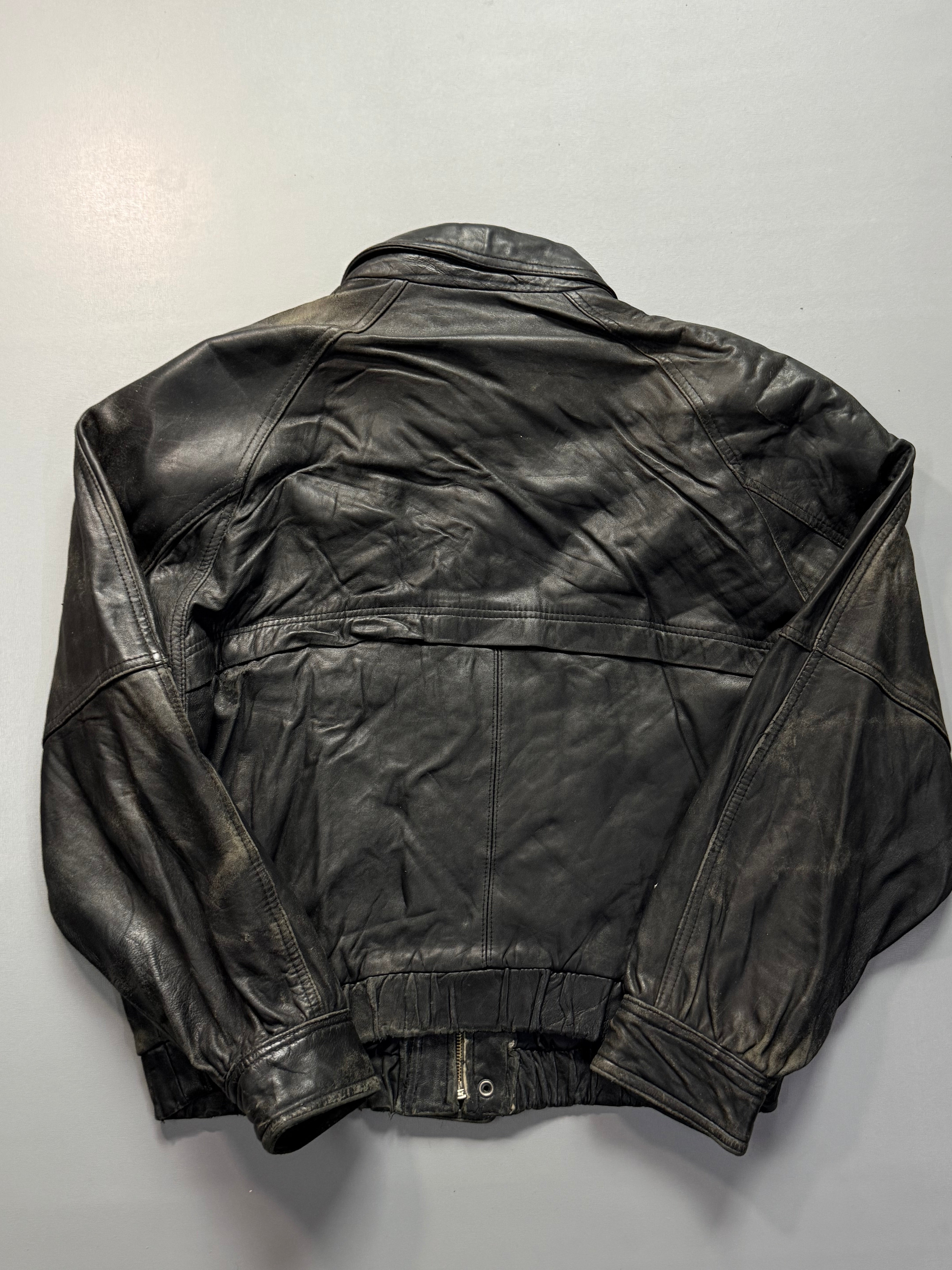 Bomber leather jacket(M/L)