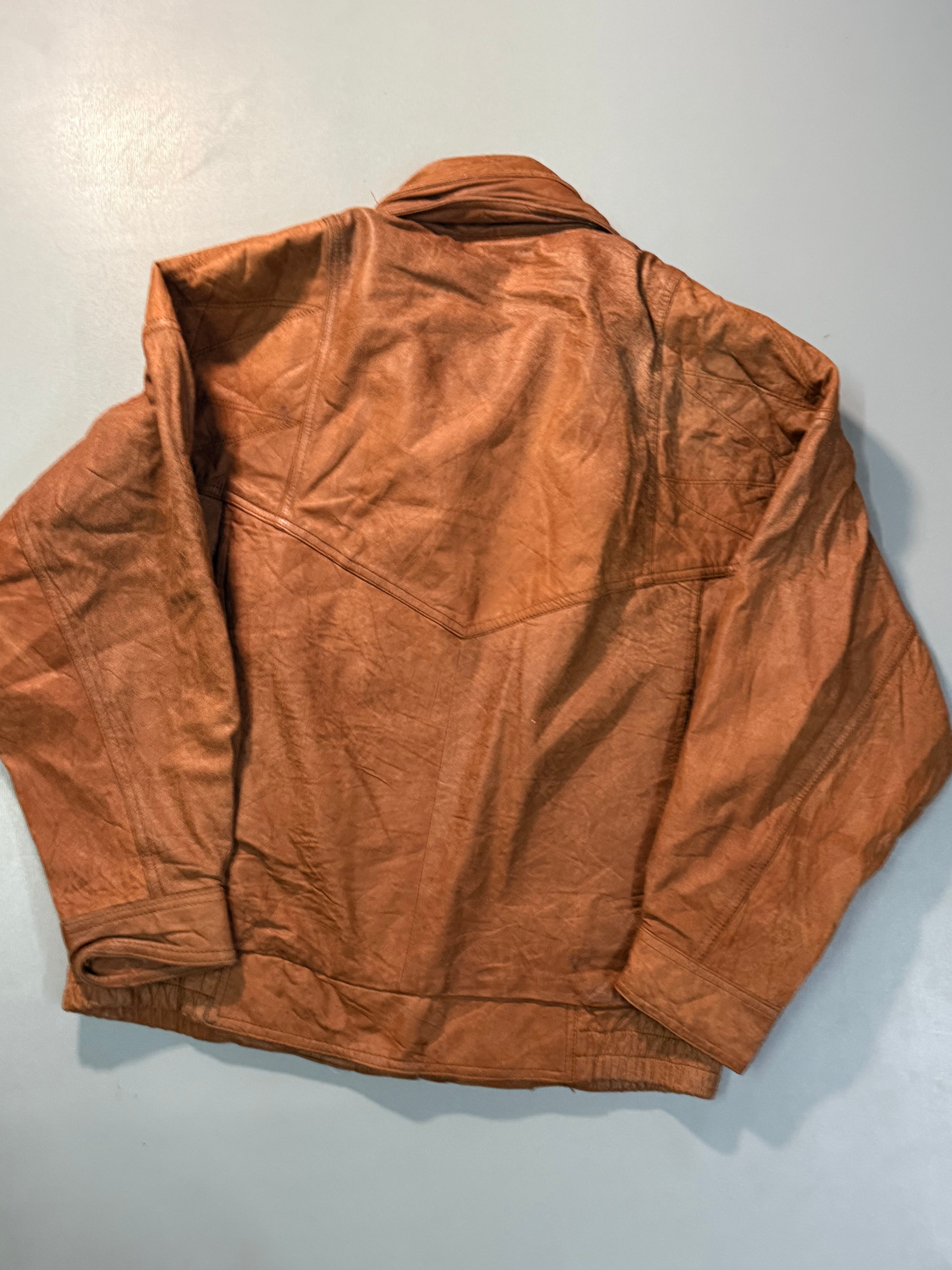 Bomber leather jacket(S/M)