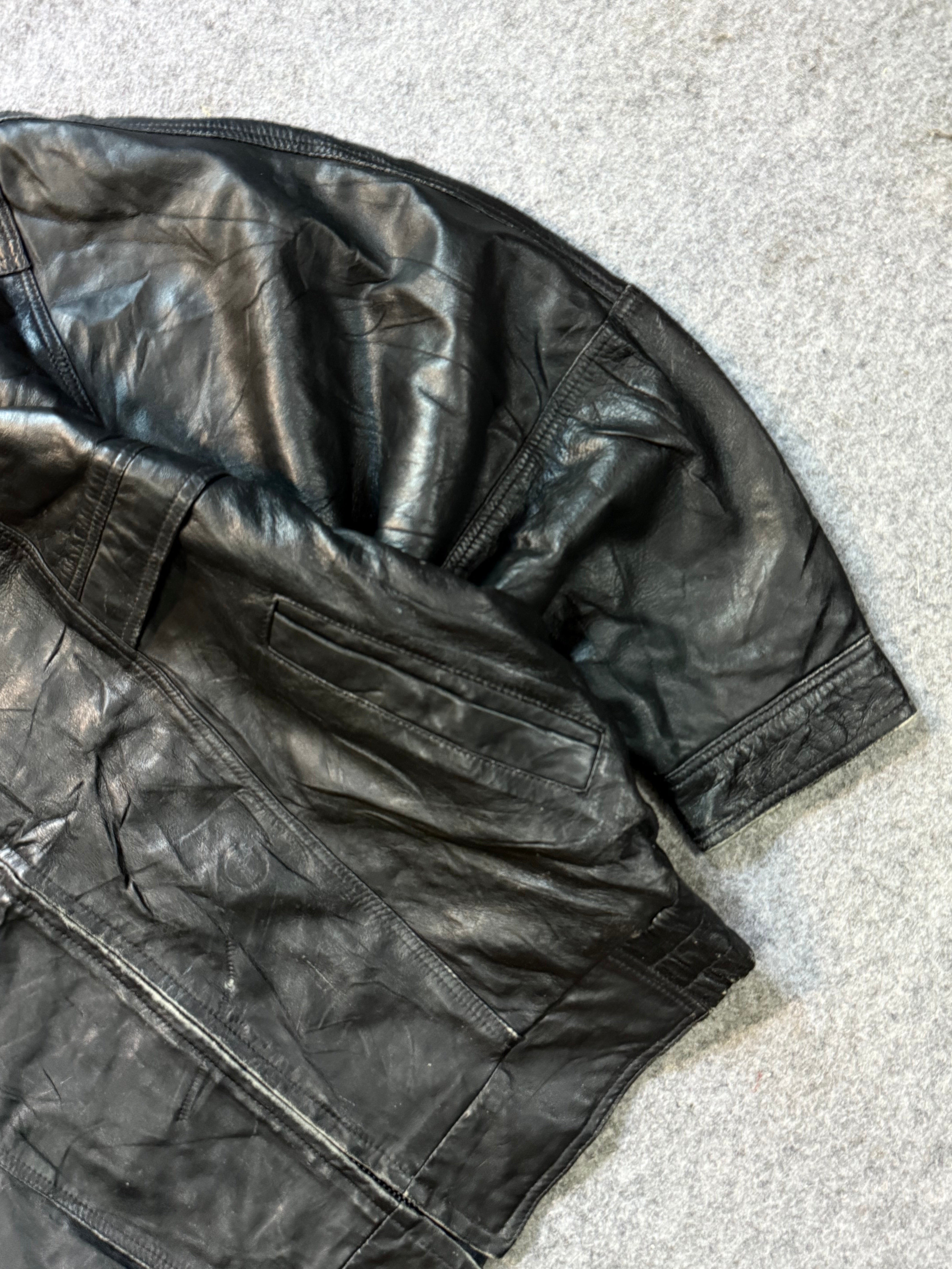 Bomber leather jacket(M/L)