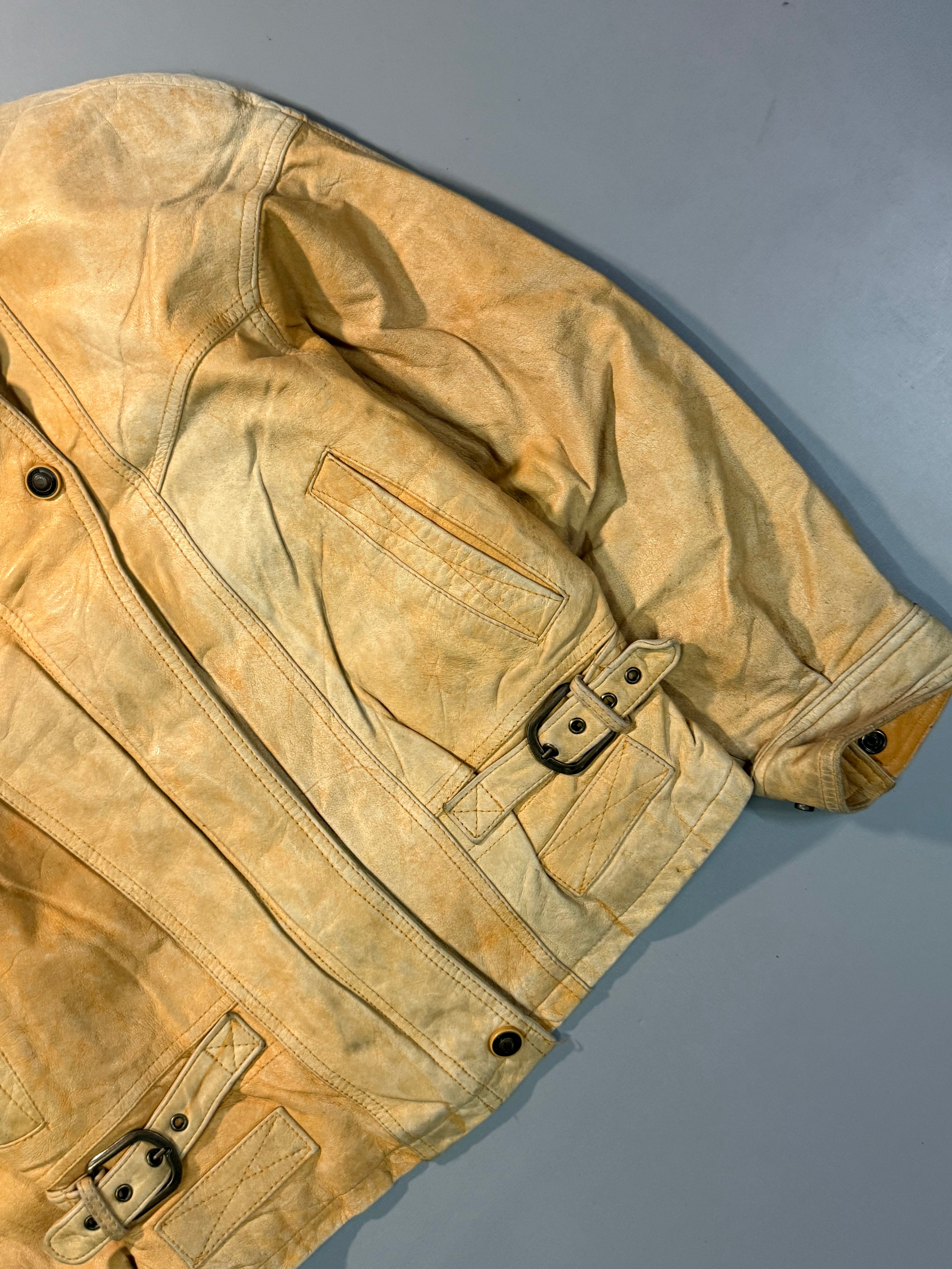 Bomber leather jacket(XS/S)