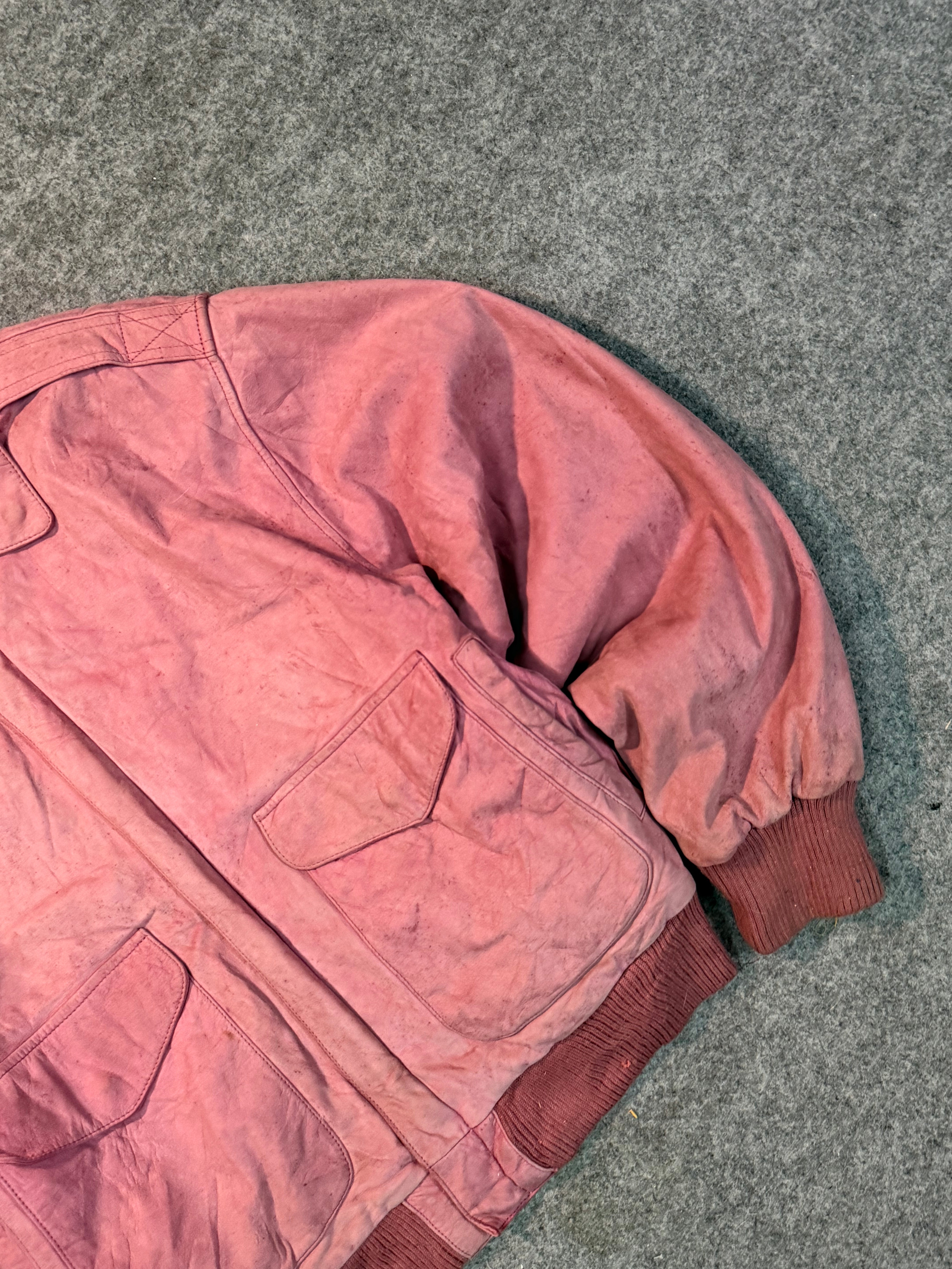 Bomber leather jacket(S/M/L)
