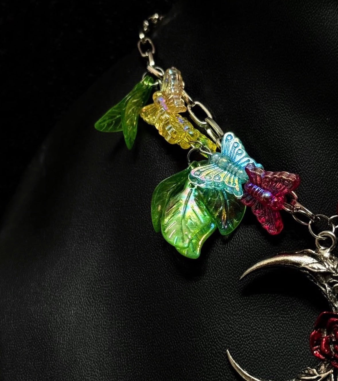 Moons and roses necklace (exclusive)