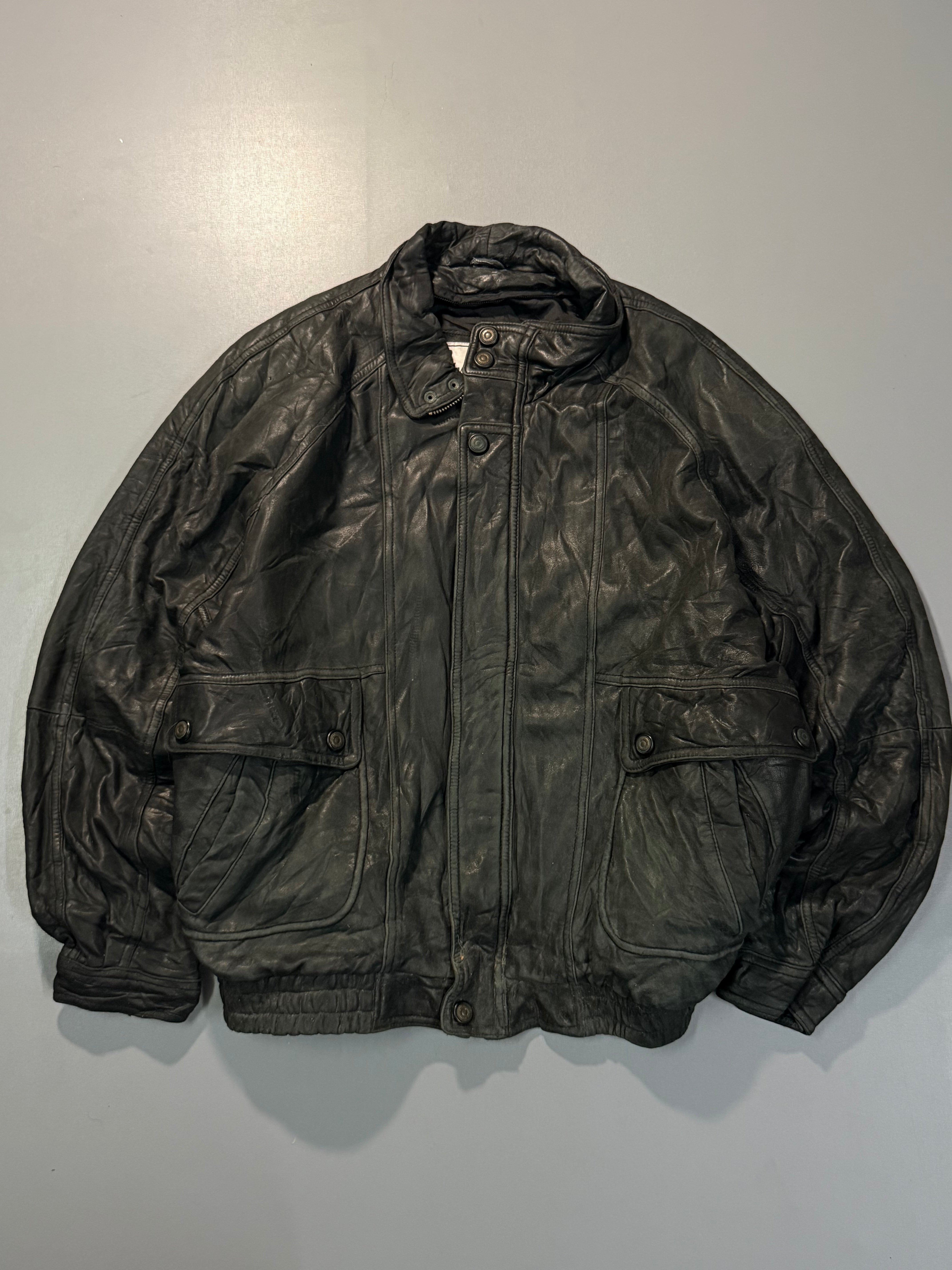 Bomber leather jacket(L/XL)