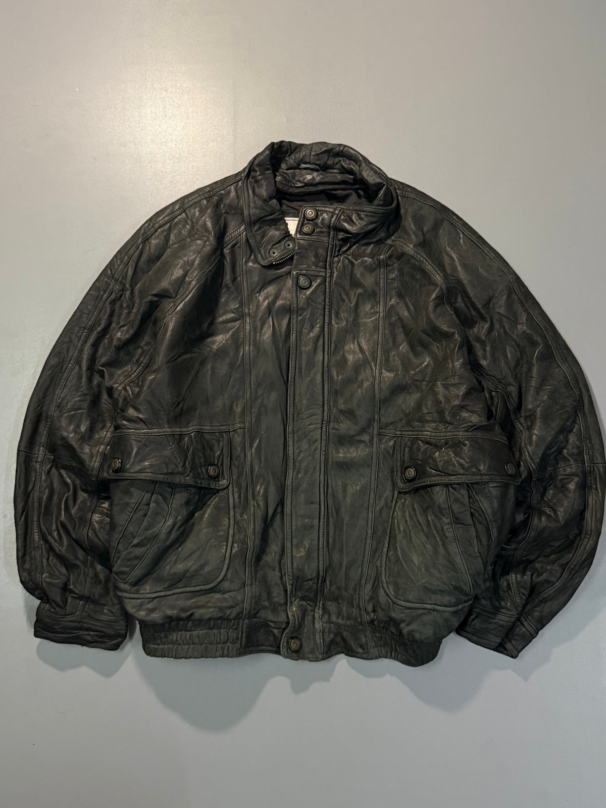Bomber leather jacket(L/XL)