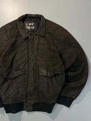 Bomber leather jacket(M/L)