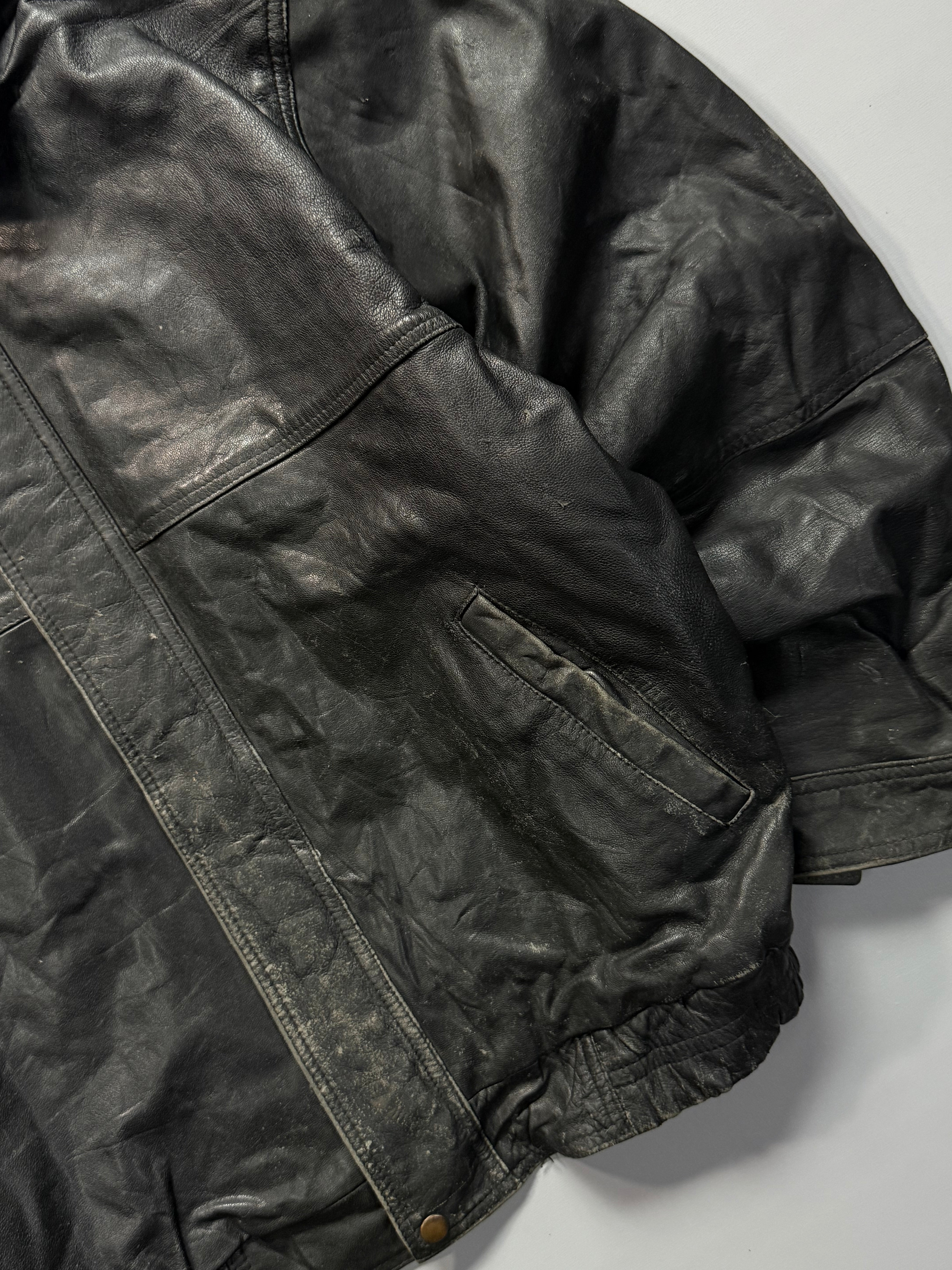 Bomber leather jacket(L/XL)
