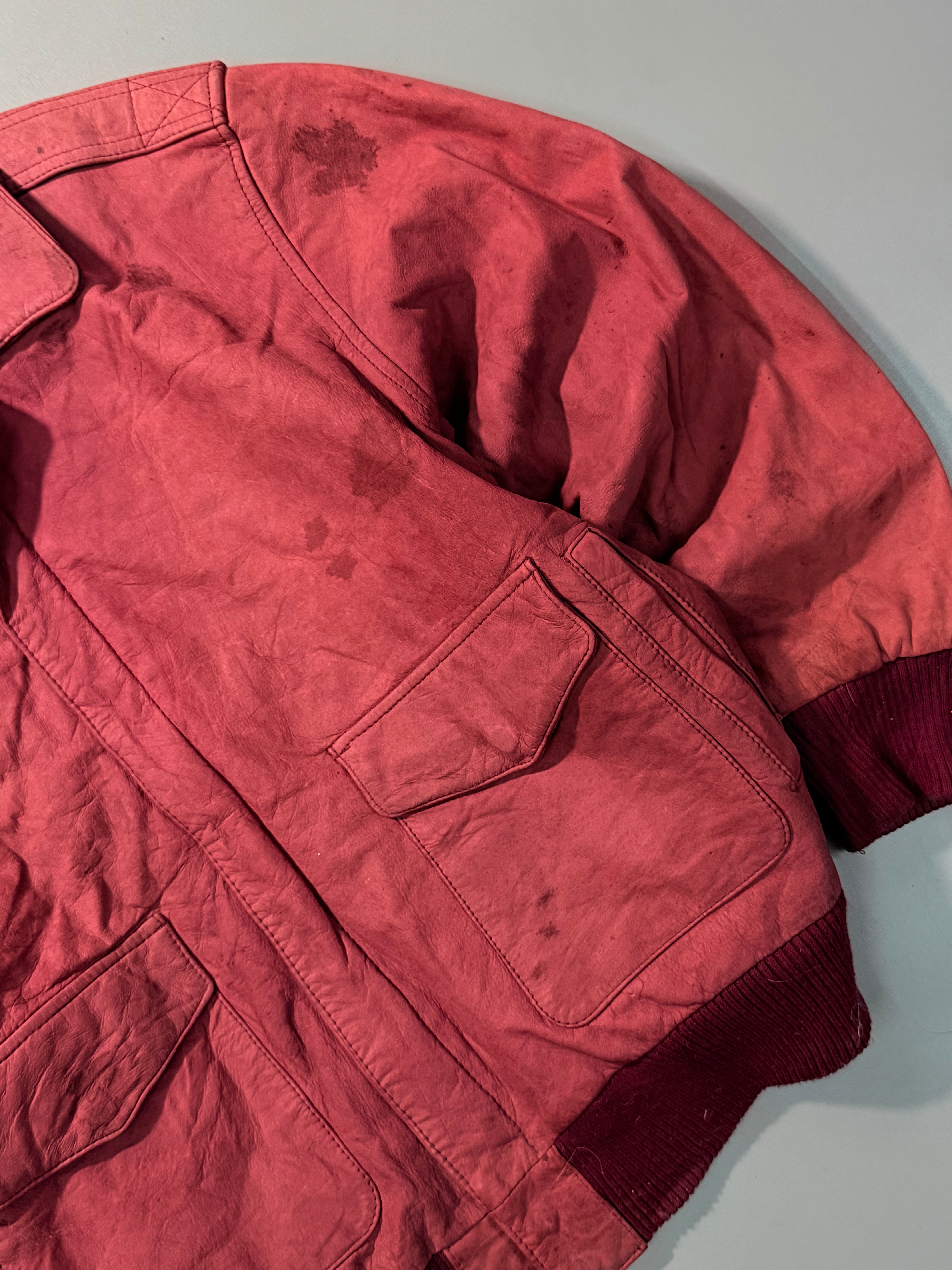 Bomber leather jacket (M/L)