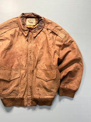 Bomber leather jacket(L/XL)