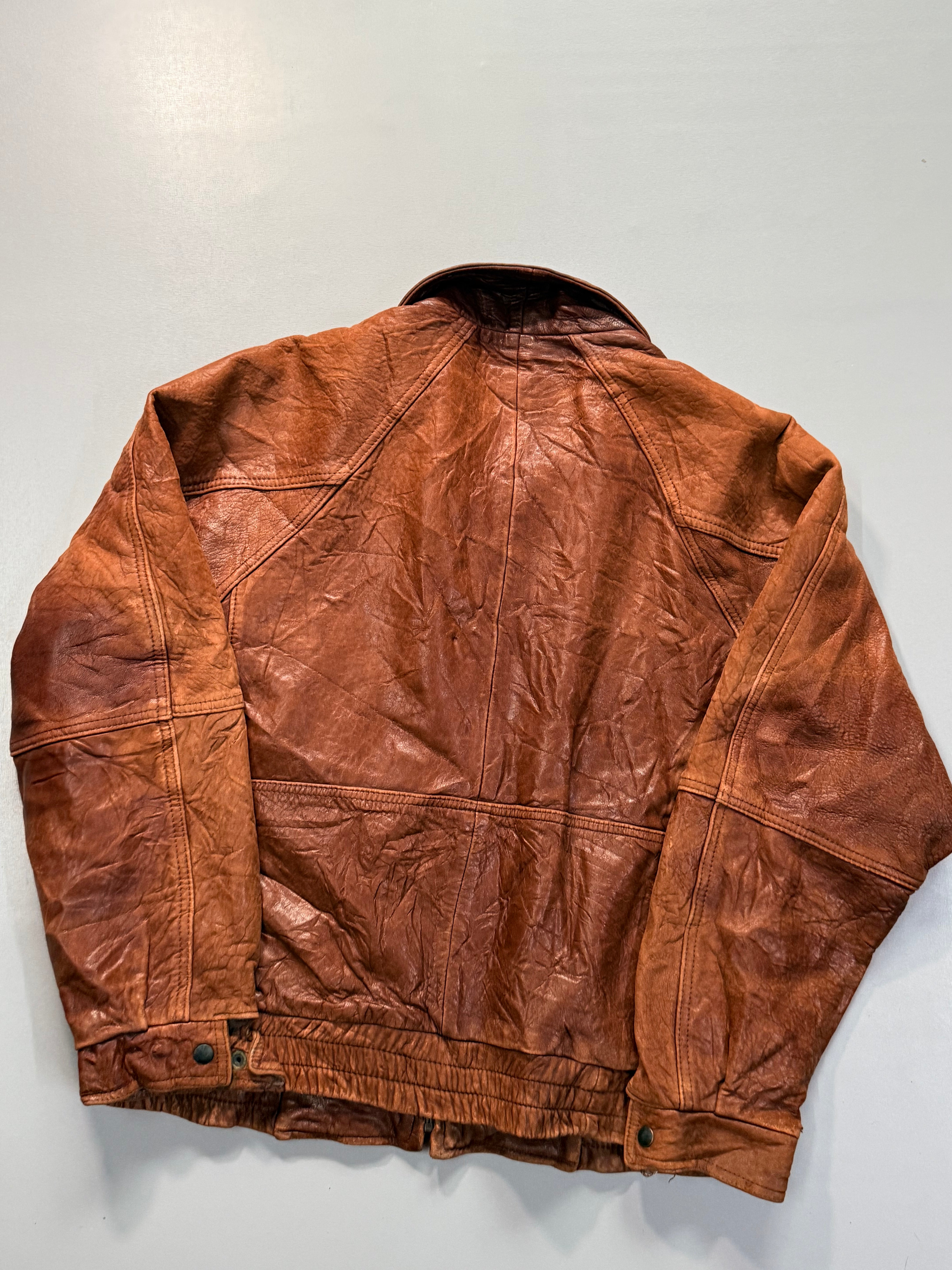 Bomber leather jacket(M/L)