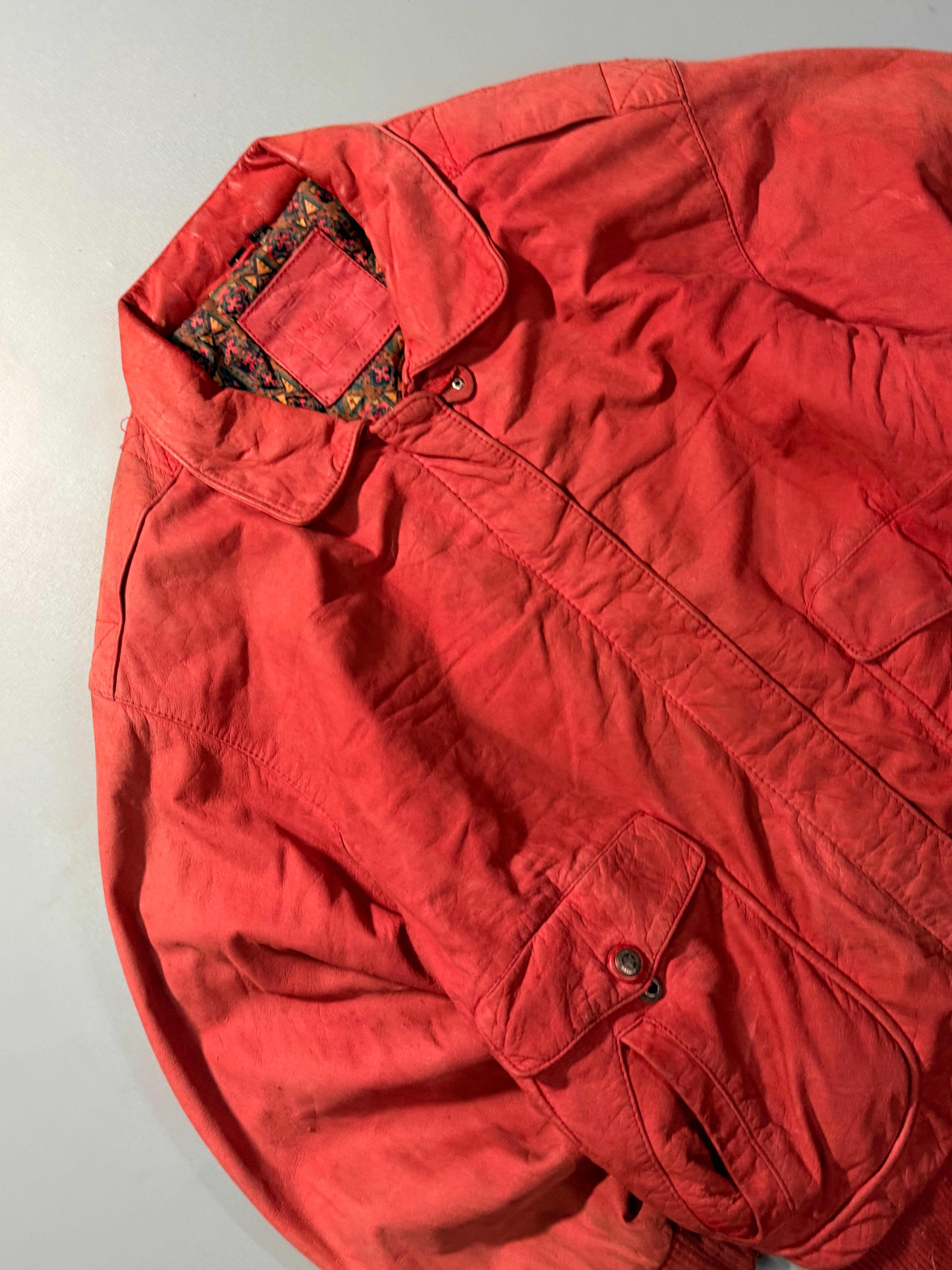 Bomber leather jacket(M/L)