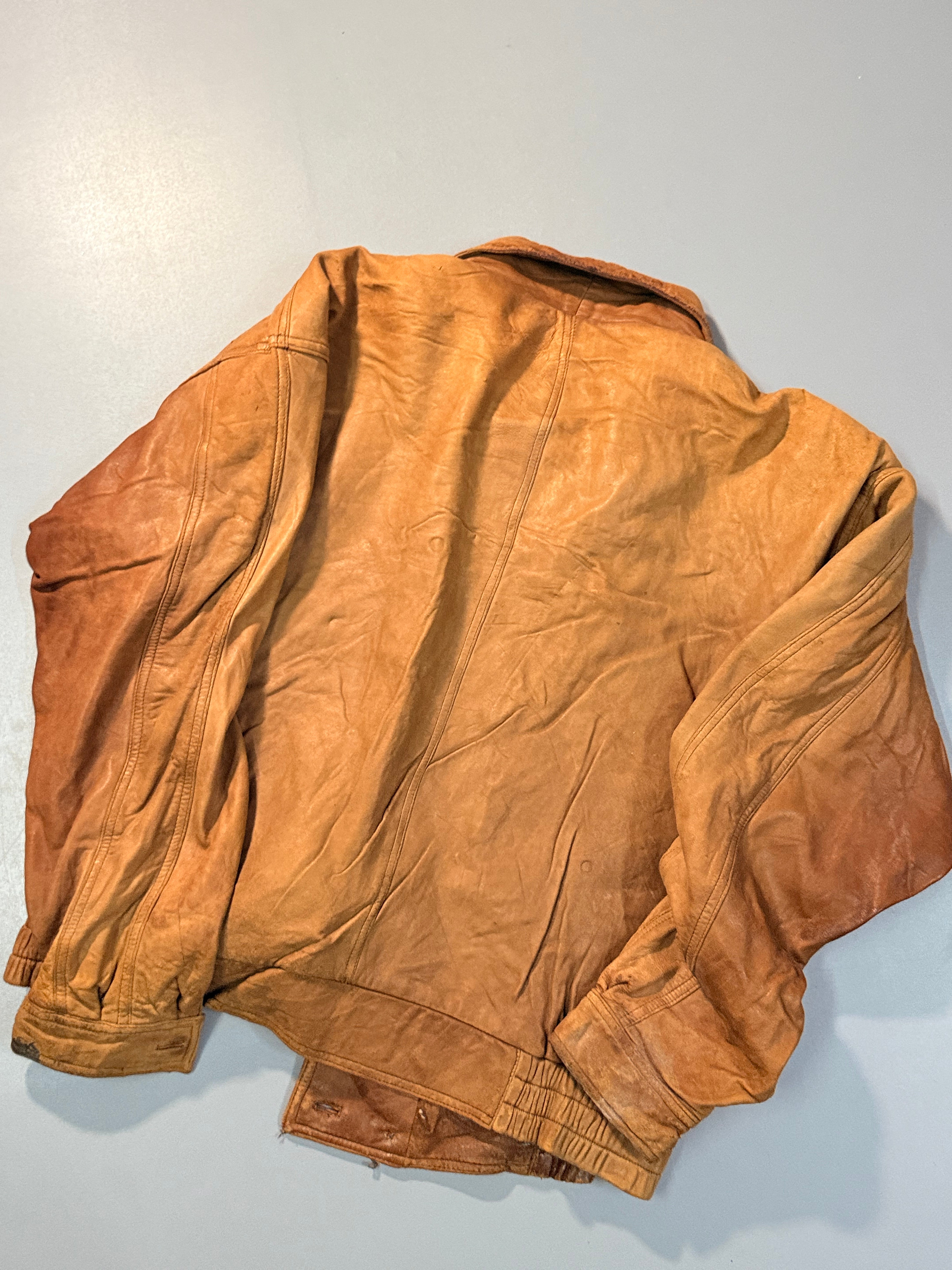 Bomber leather jacket(XL/2XL)