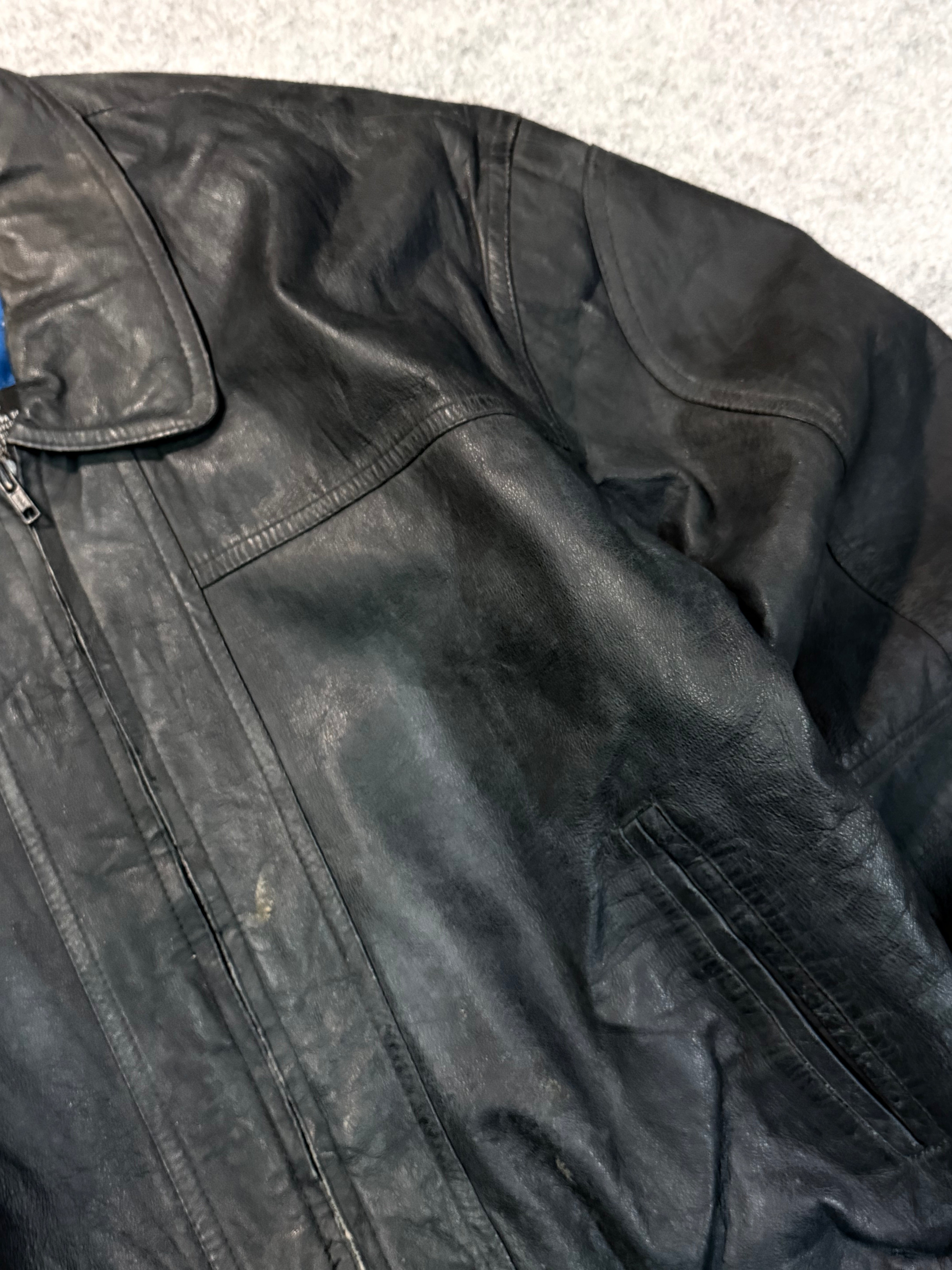 Bomber leather jacket(M/L)