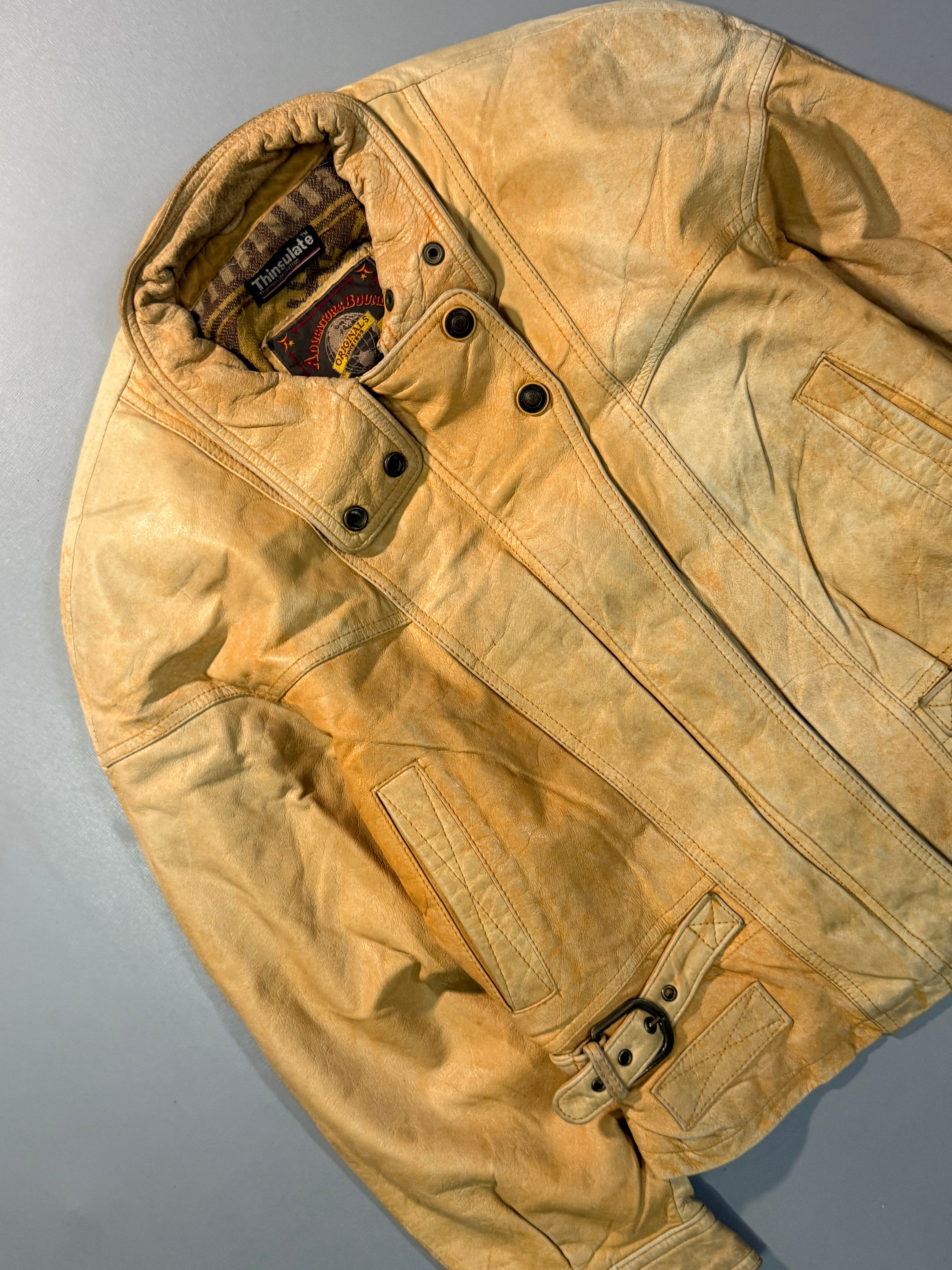 Bomber leather jacket(XS/S)