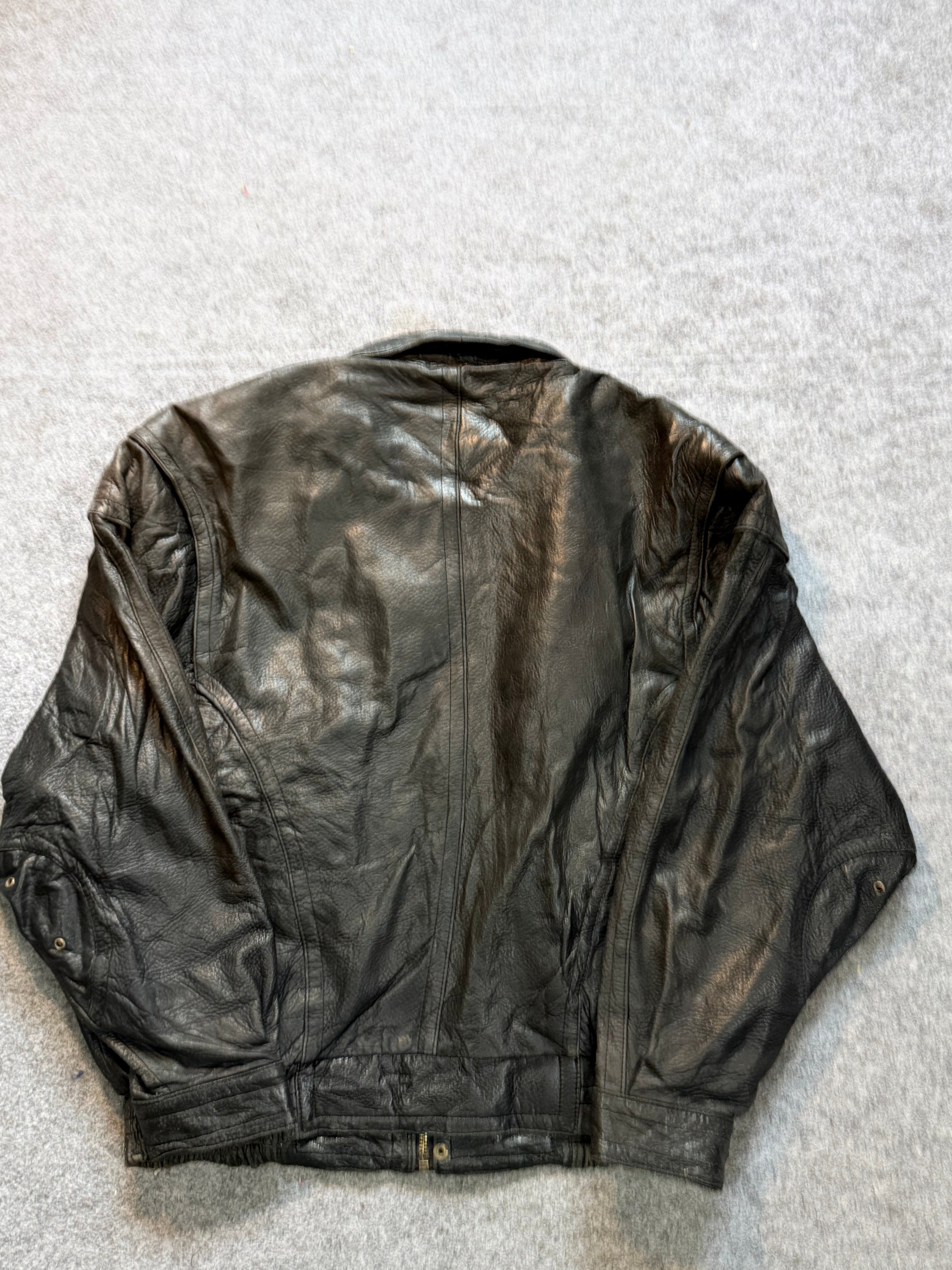 Bomber leather jacket(XL/2XL)