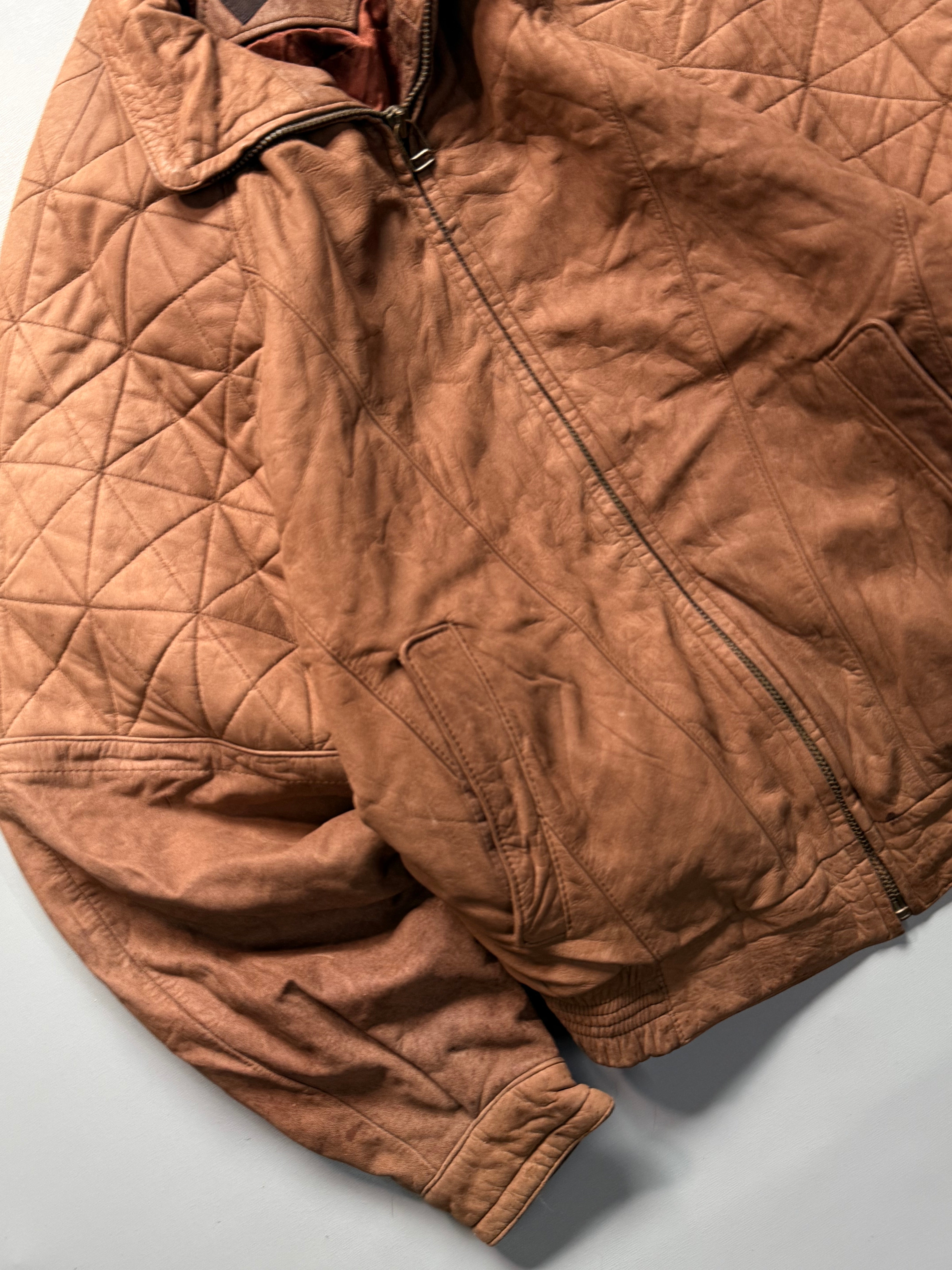 Bomber leather jacket(M/L)