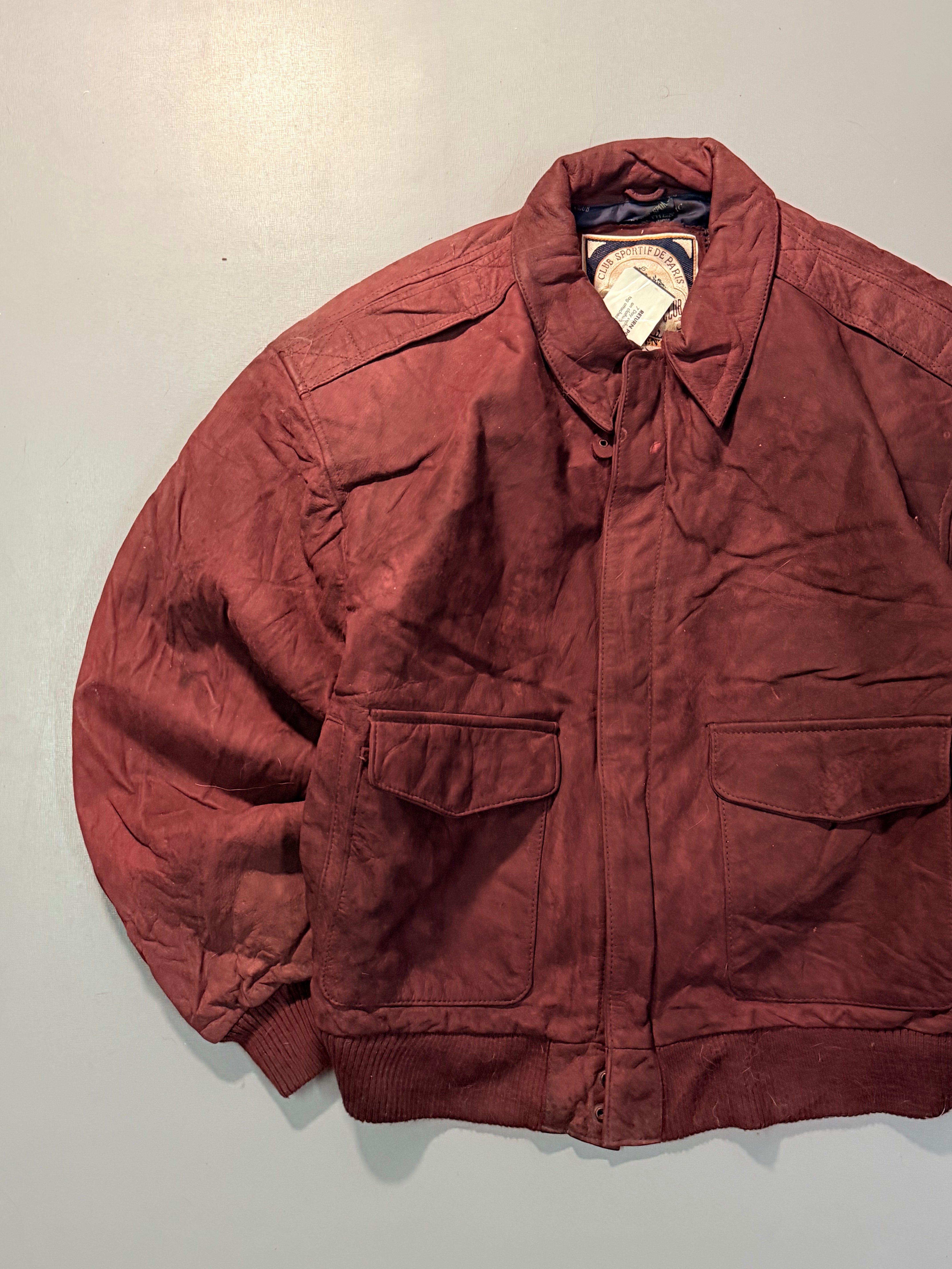 Bomber leather jacket(M/L)