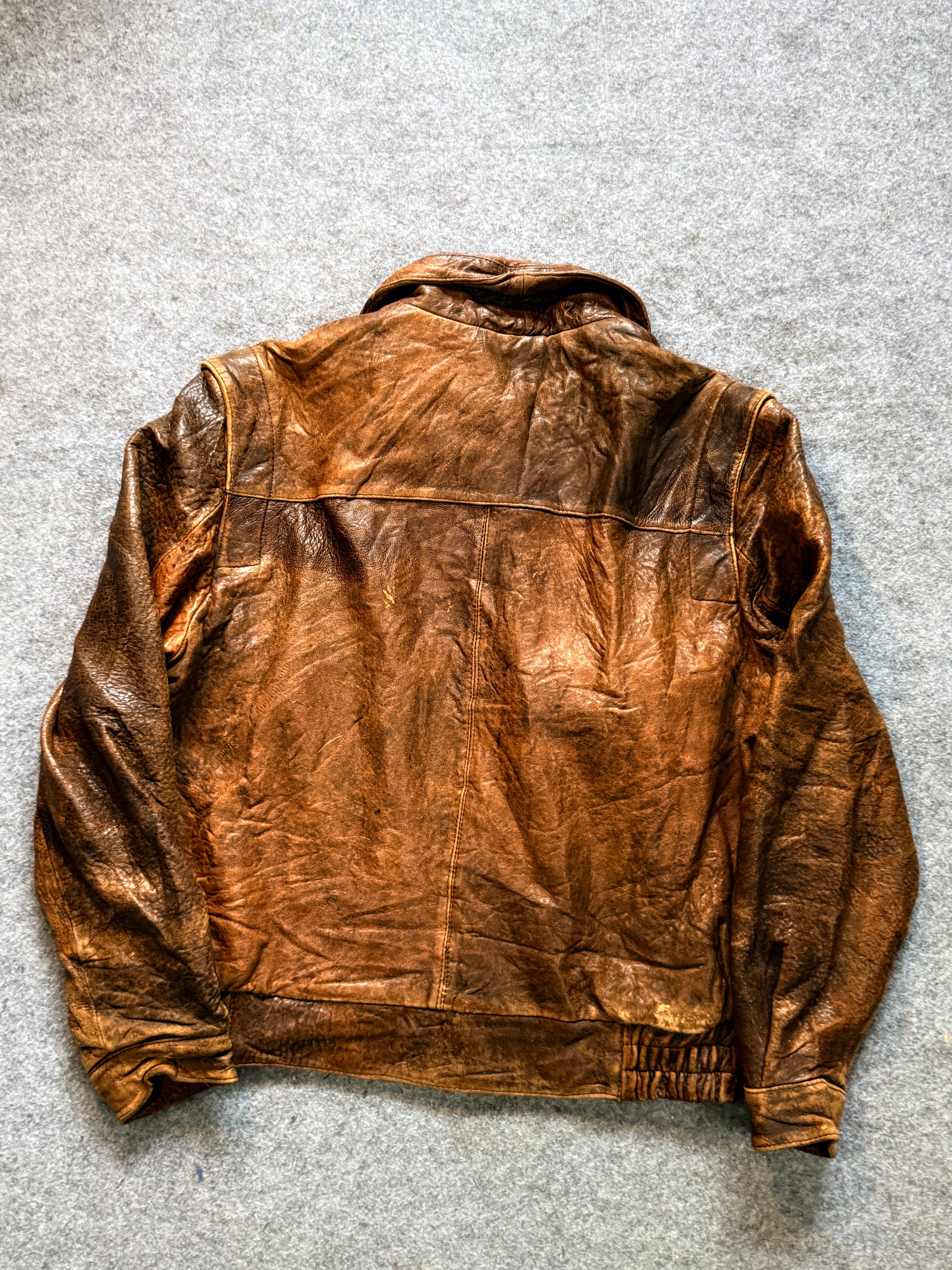 Pilot bomber leather jacket(M/L/XL)