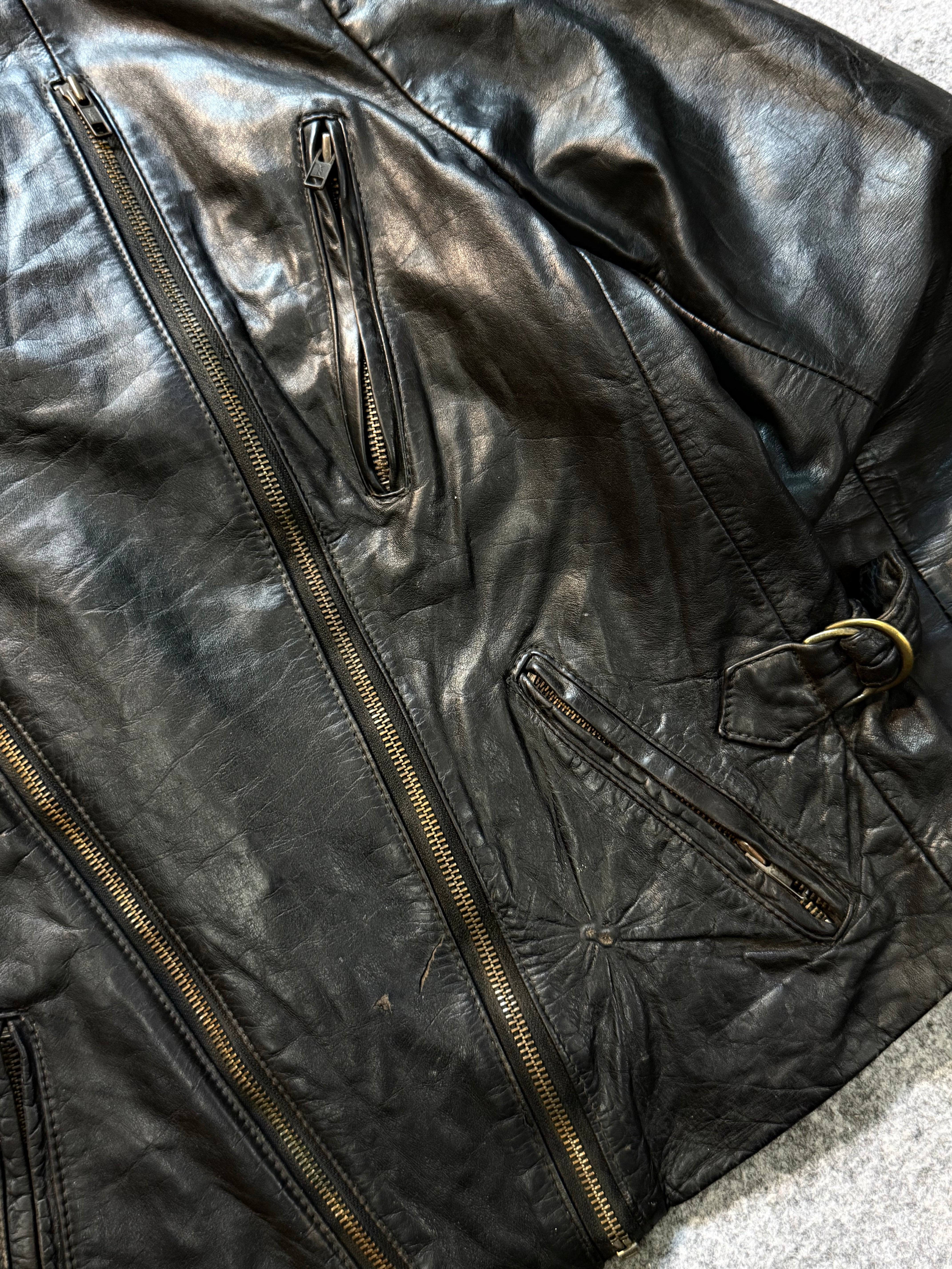 Biker leather jacket(M/L)