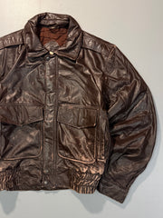 Bomber leather jacket(M/L)