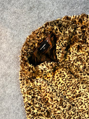Animal print fur coat(XS/S)