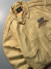 Avirex bomber leather jacket(2XL-3XL)