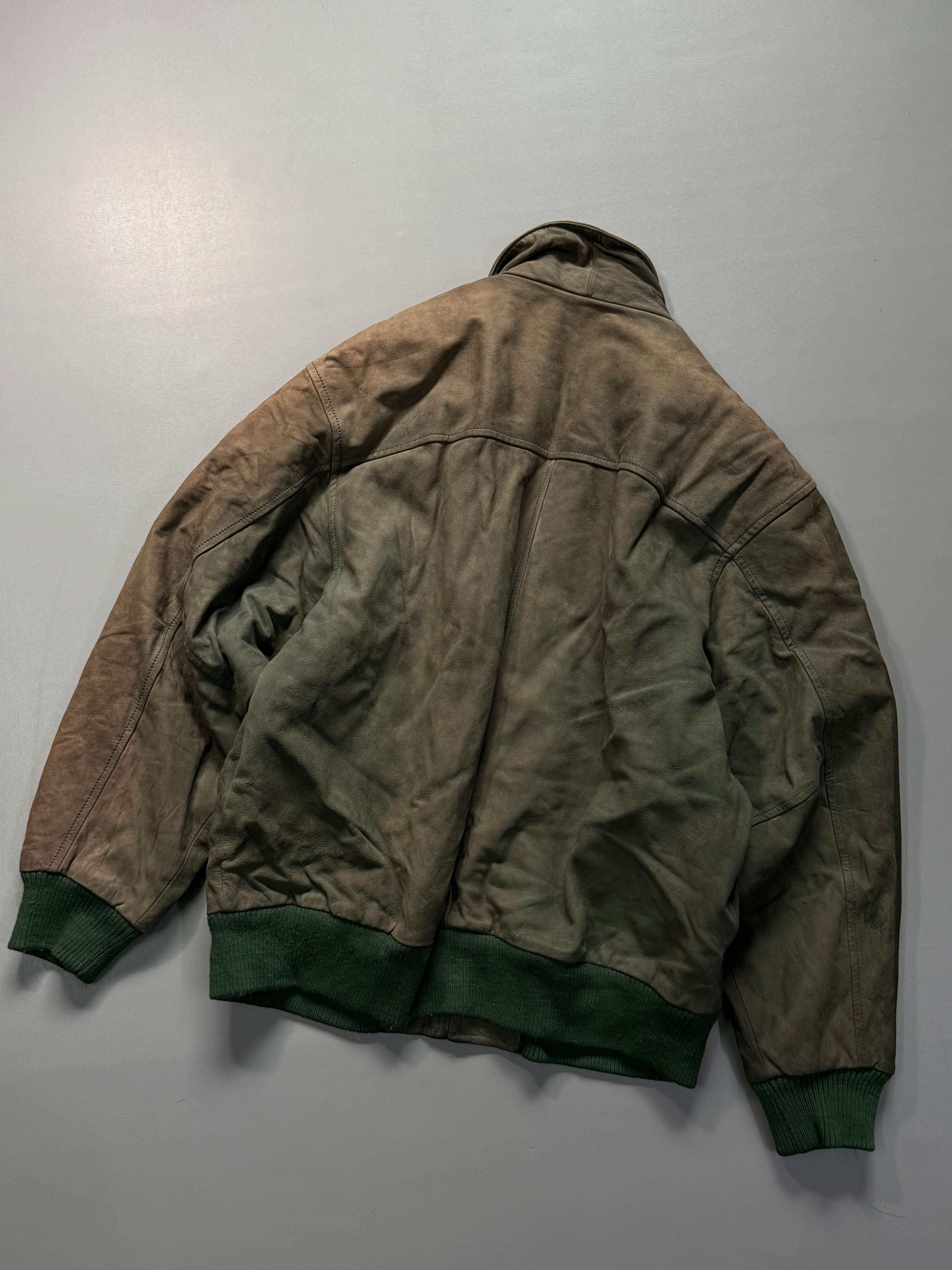 Bomber leather jacket(M/L)