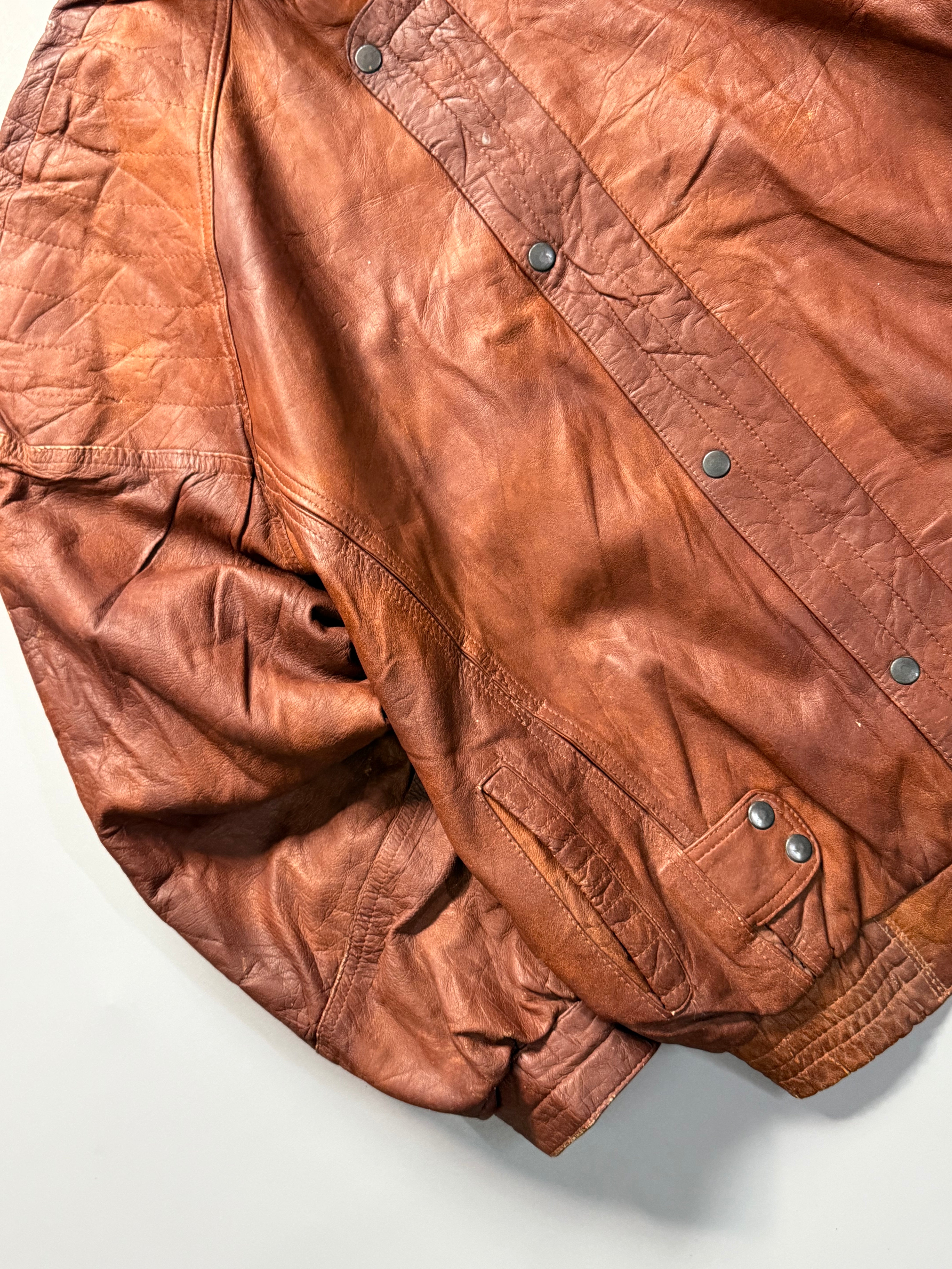 Bomber leather jacket(XL/2XL)