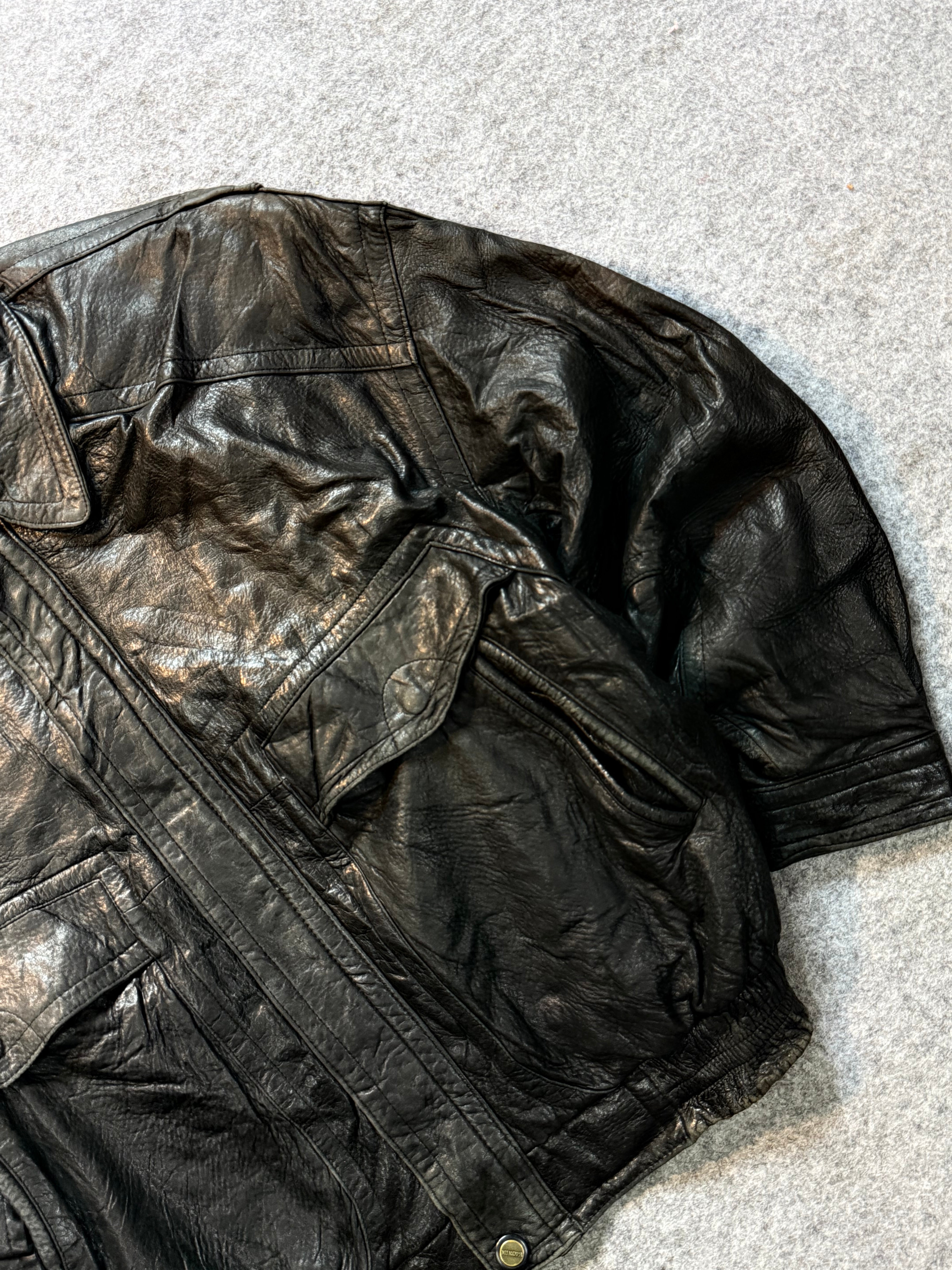 Bomber leather jacket(XL/2XL)