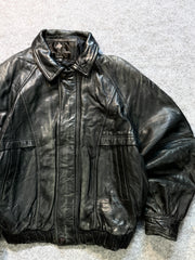 Bomber leather jacket(M/L)
