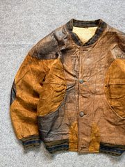 Bomber leather jacket(M/L)