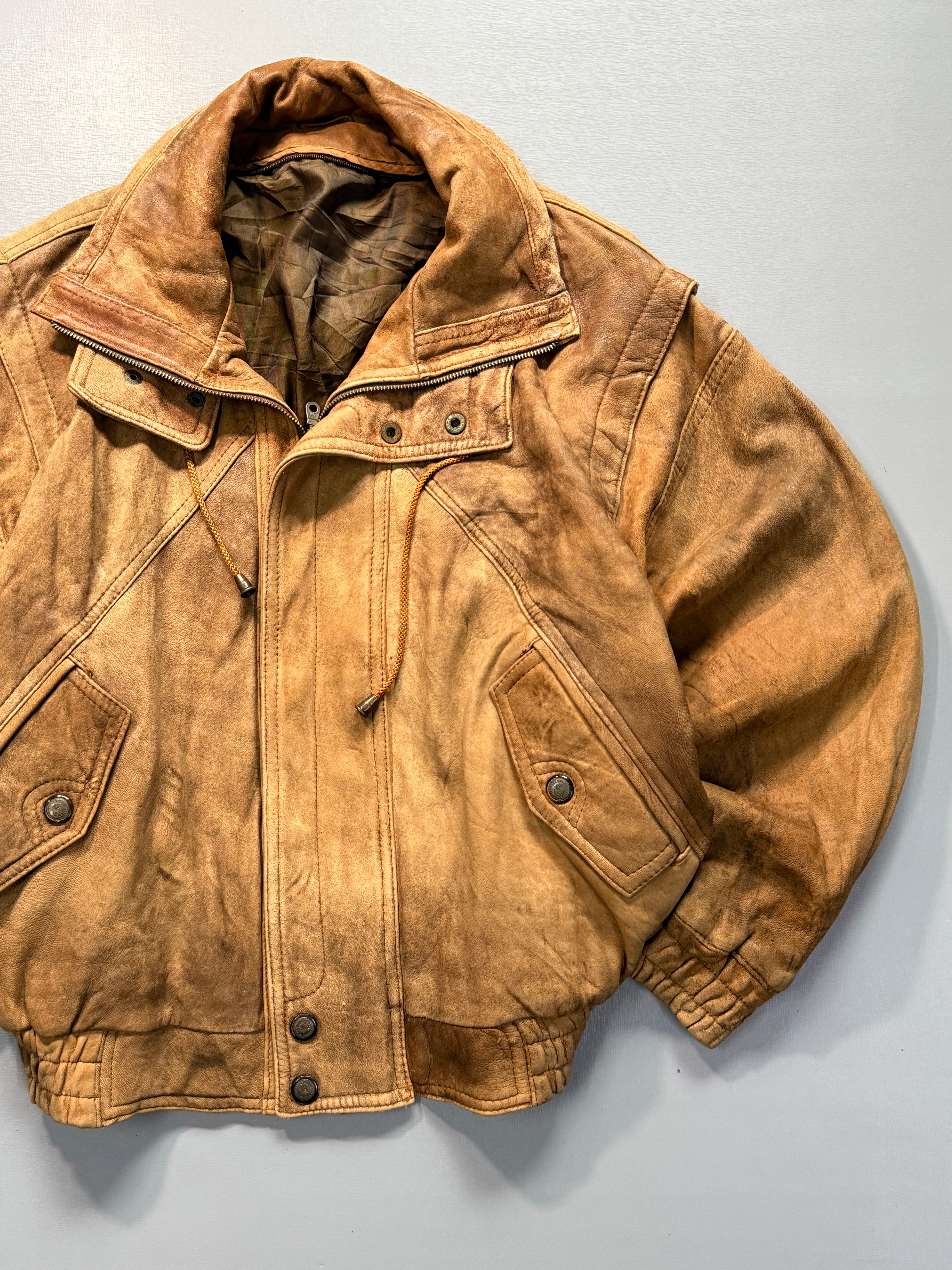 Bomber leather jacket(L/XL)