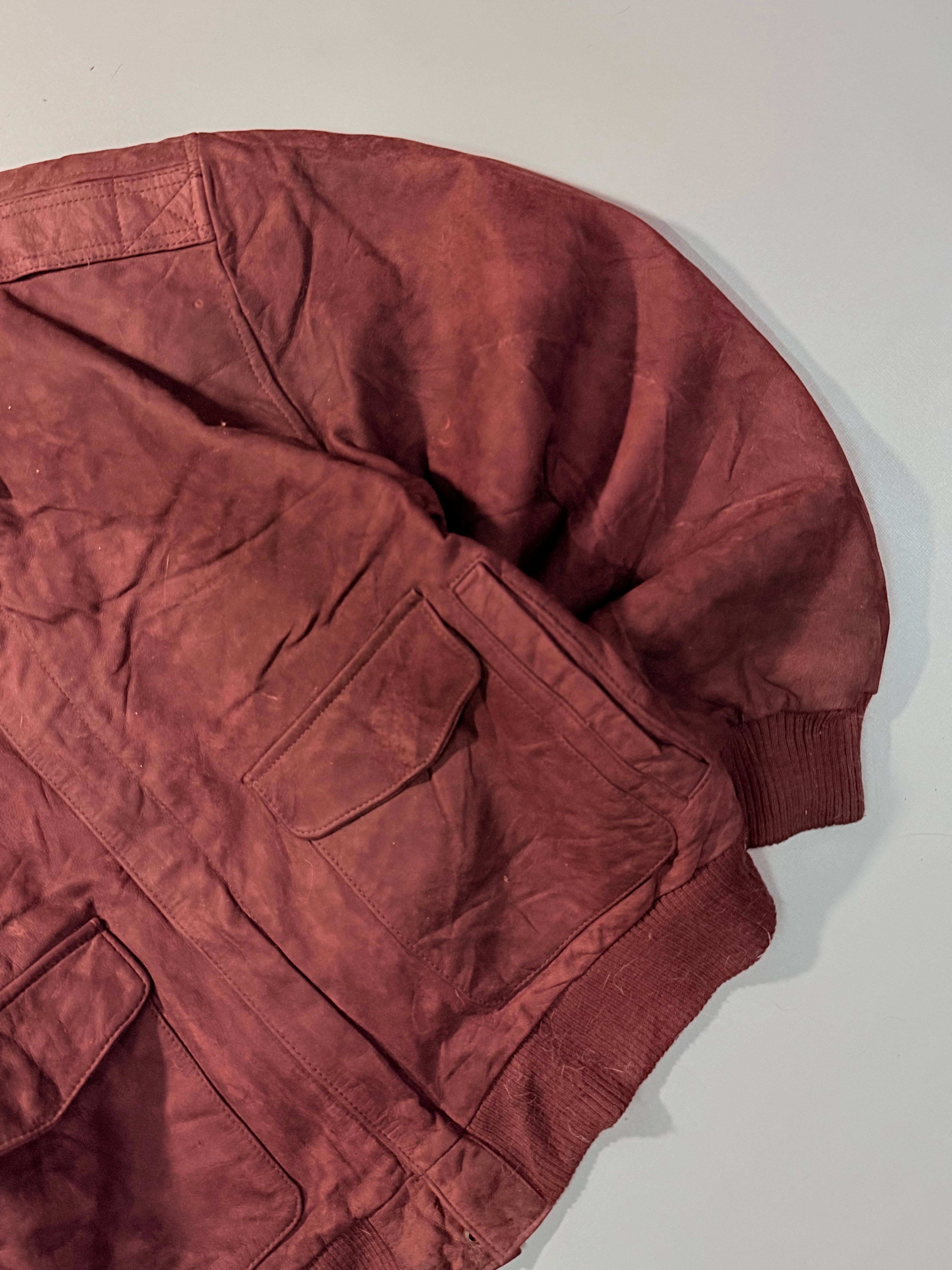 Bomber leather jacket(M/L)