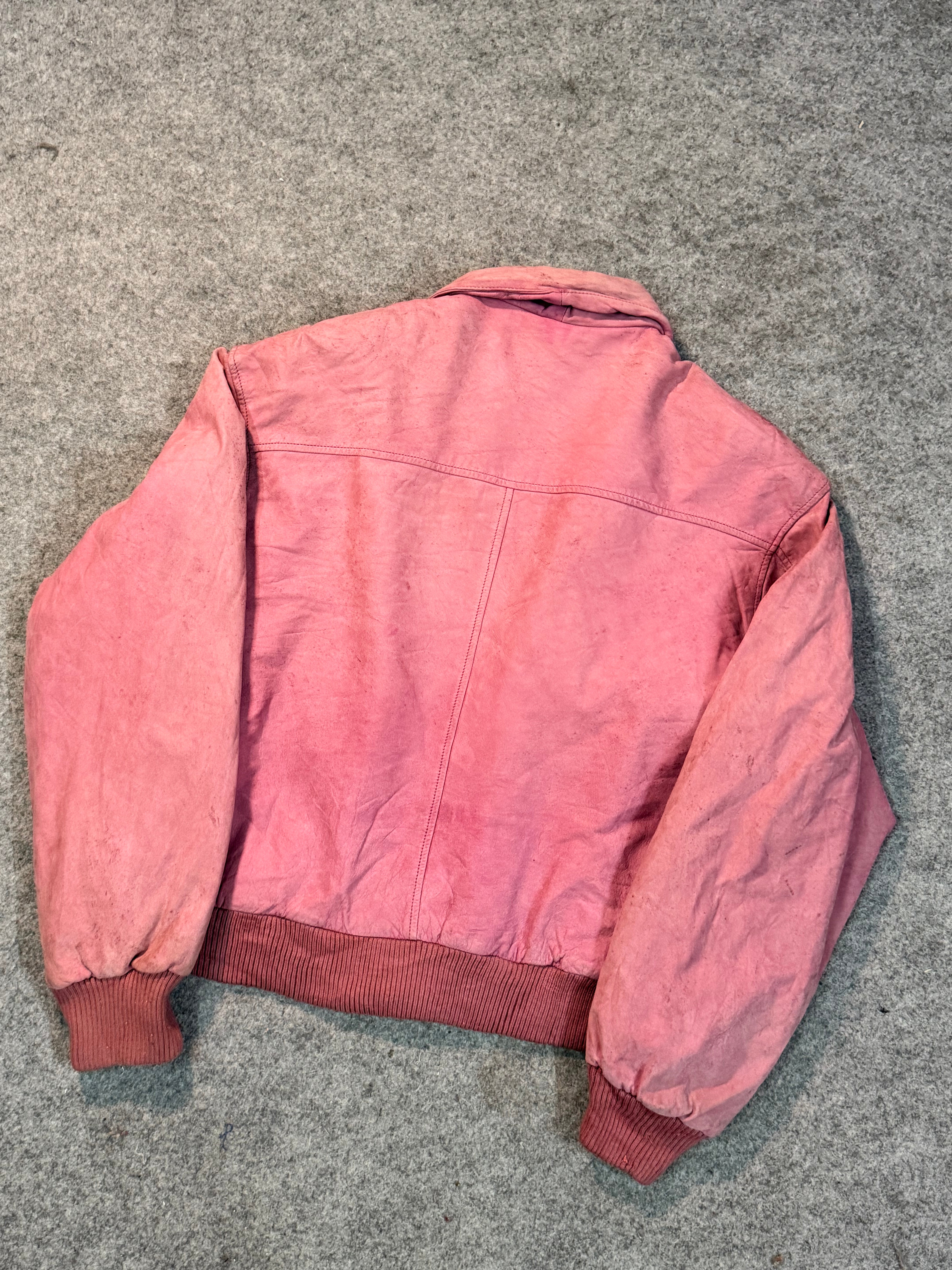 Bomber leather jacket(S/M/L)