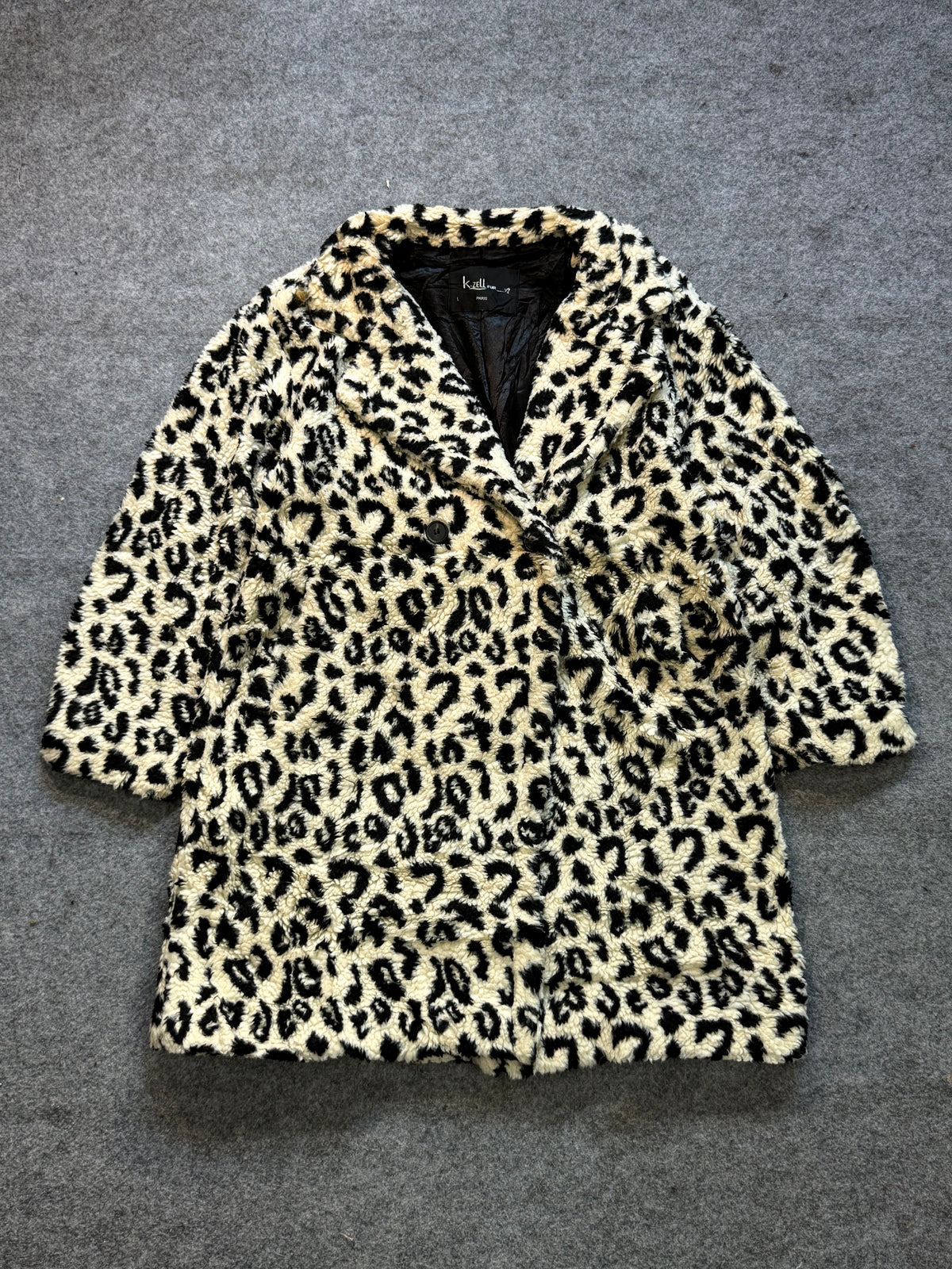 Animal print fur coat(M/L/Xl)