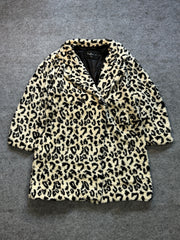 Animal print fur coat(M/L/Xl)