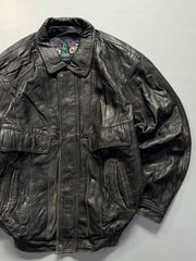 Bomber leather jacket(L/XL)