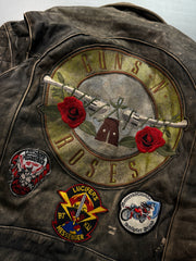 Guns n roses biker leather jacket(M/L)